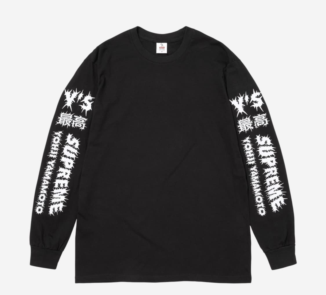슈프림x요지 야마모토 롱슬리브M 블랙 상품이미지1