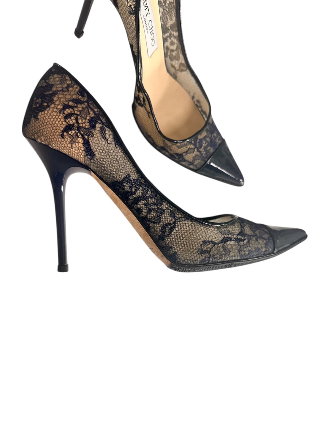 지미추 네이비 레이스 10cm 하이힐 상품이미지2