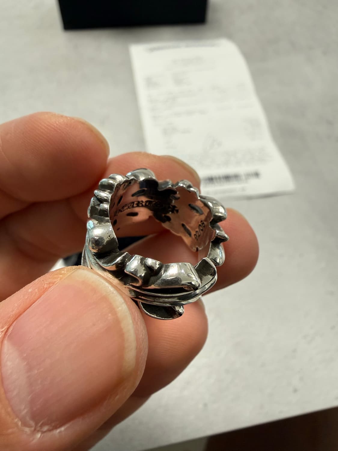 크롬하츠 더블 플로랄 크로스 링 US 4 size 상품이미지3