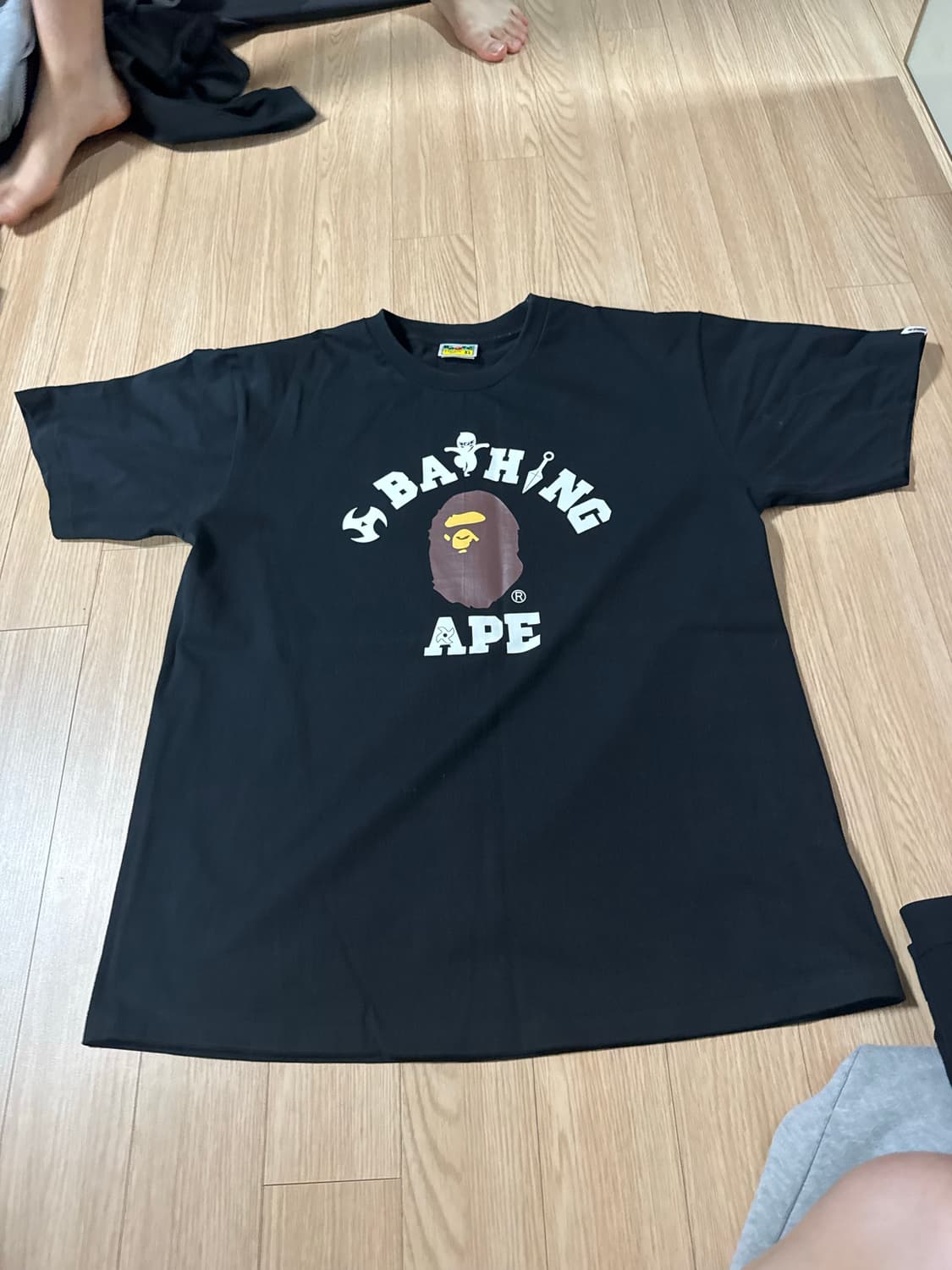 베이프 닌자 티셔츠 XL 블랙 상품이미지1
