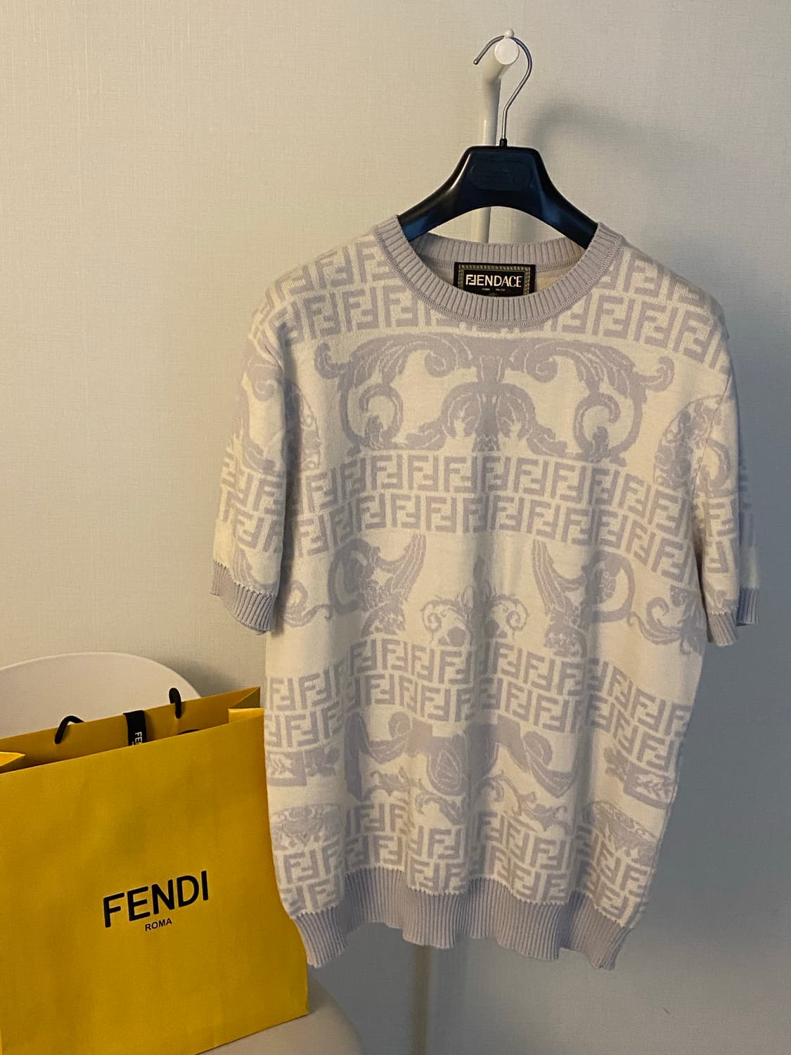 펜디x베르사체 쇼트슬리브 울니트 54size ( 105 ) 상품이미지1