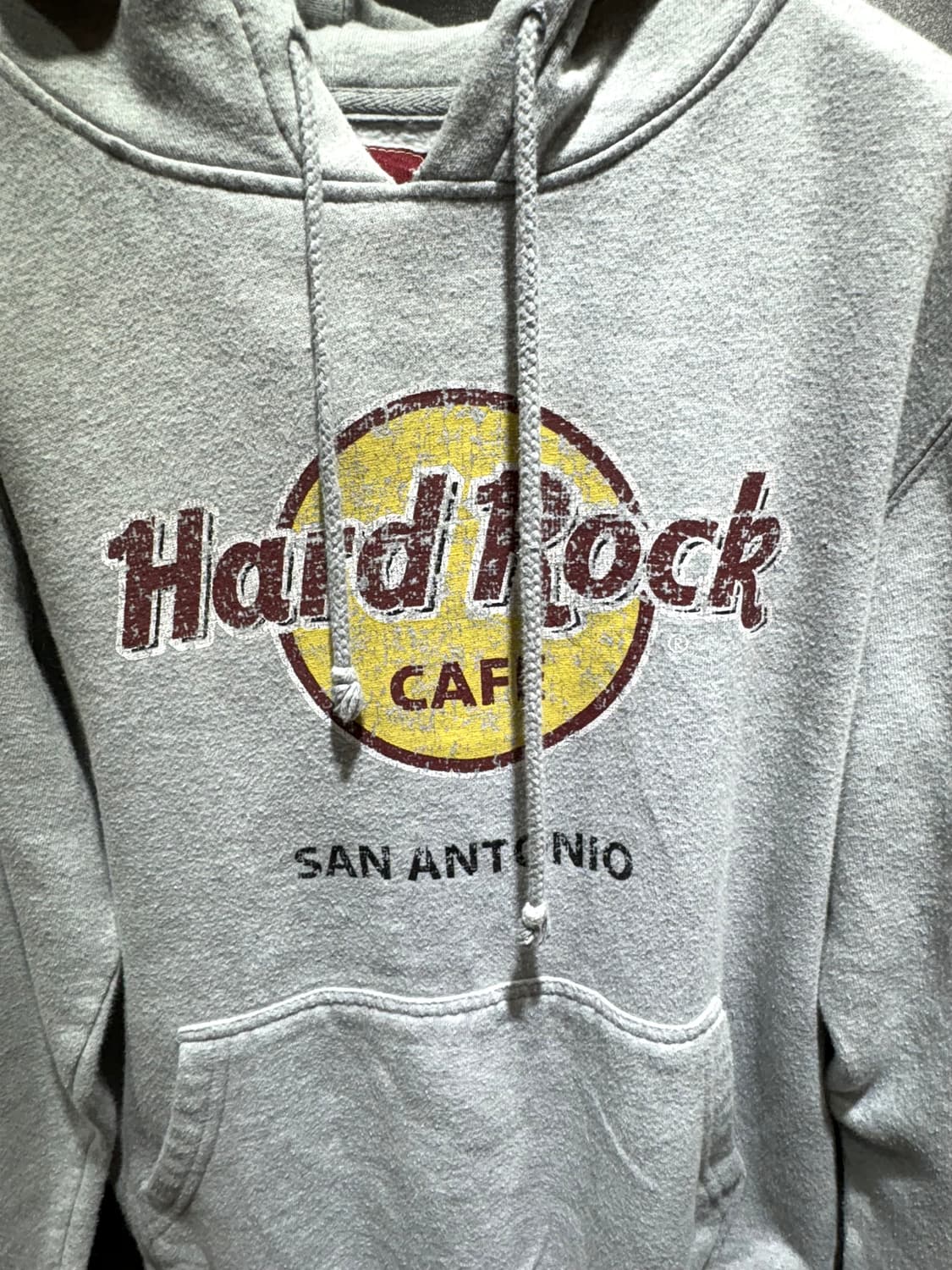 M Hard Rock 하드락 멜란지 그레이 후드티 상품이미지4