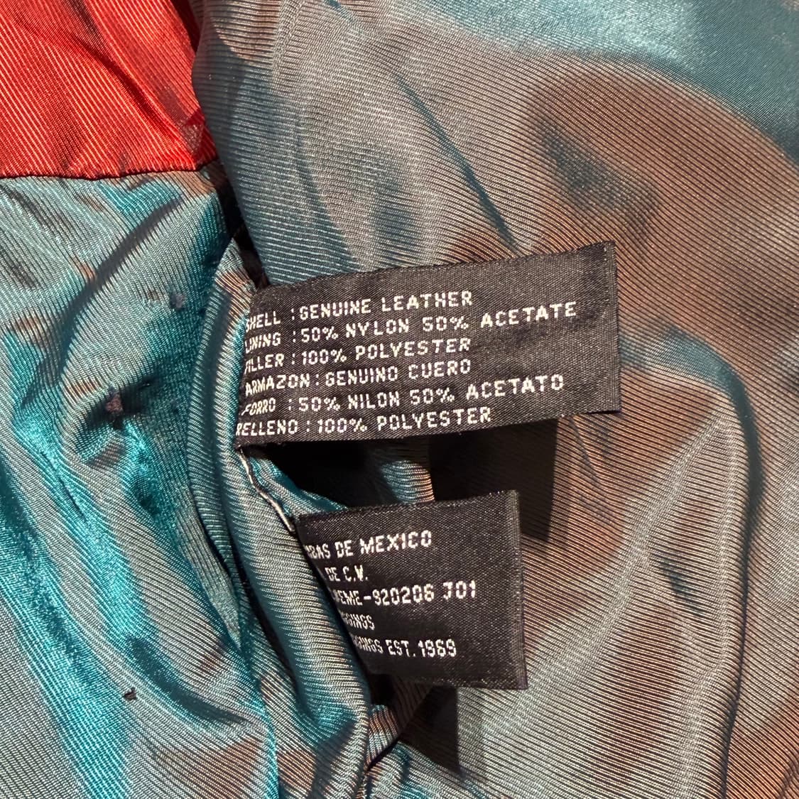 JR 빈티지 헤비 양가죽 A-2 레더 자켓 L 105 봄버 브라운 상품이미지7