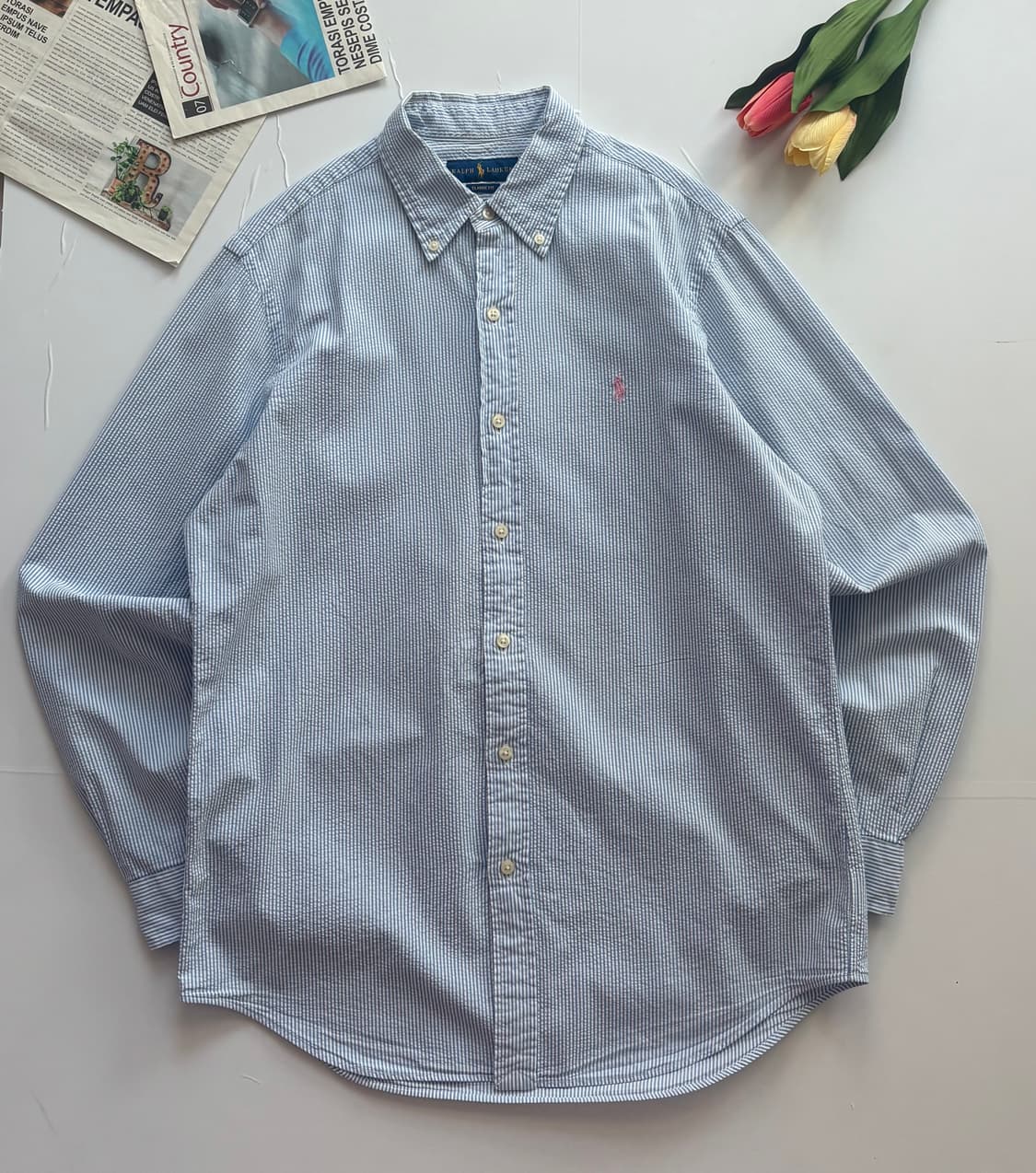 Polo 폴로랄프로렌 시어서커 셔츠 상품이미지2