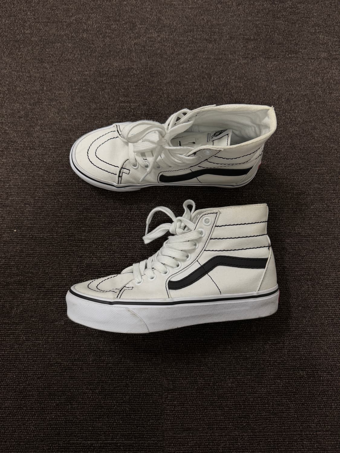 반스 스케이트하이 화이트 235 상품이미지2