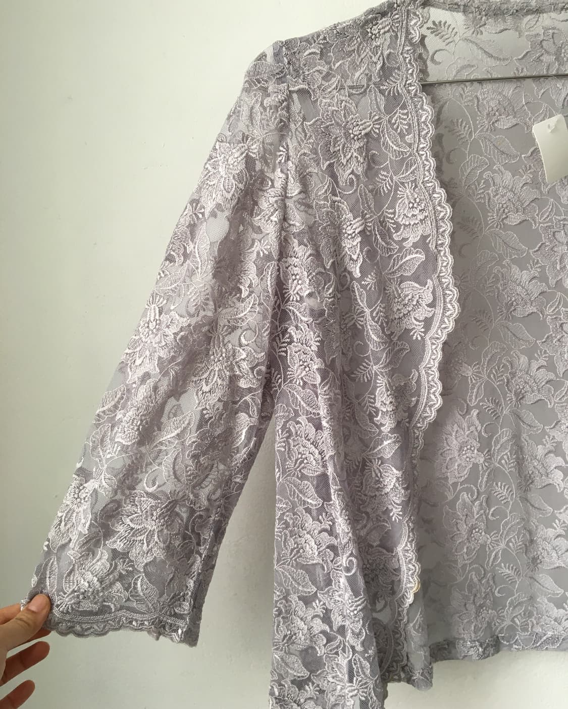 Lace see through open cardigan 상품이미지4