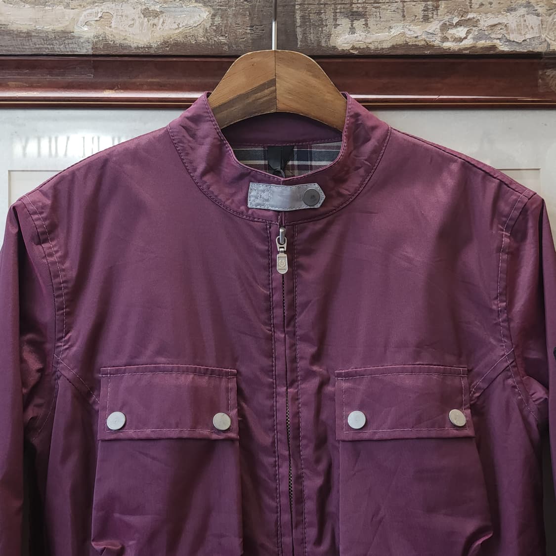 벨스타프 라이더 자켓 핑크 나일론 바이커 자켓 42 상품이미지3