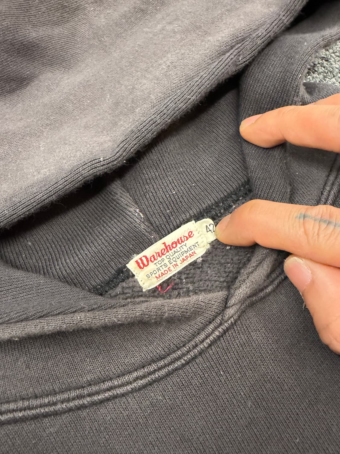 OS) 웨어하우스 42 빈티지 프린팅 후드티 상품이미지4