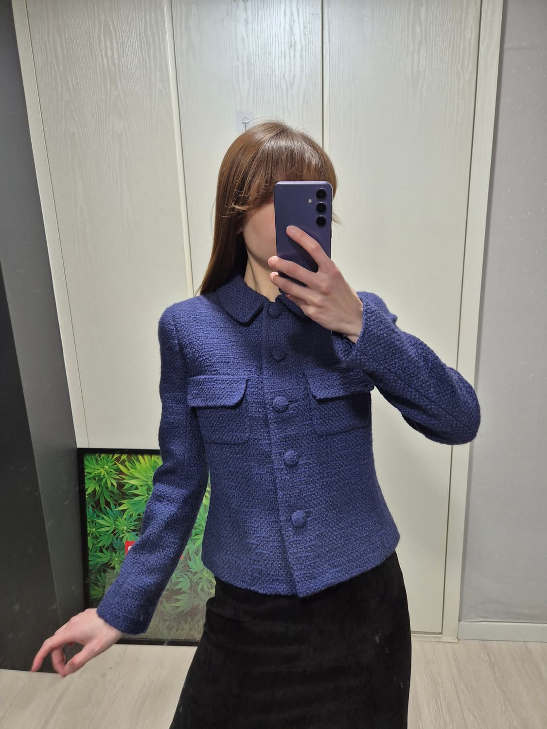 준코시마다 네이비 부클트위드 자켓 상품이미지7