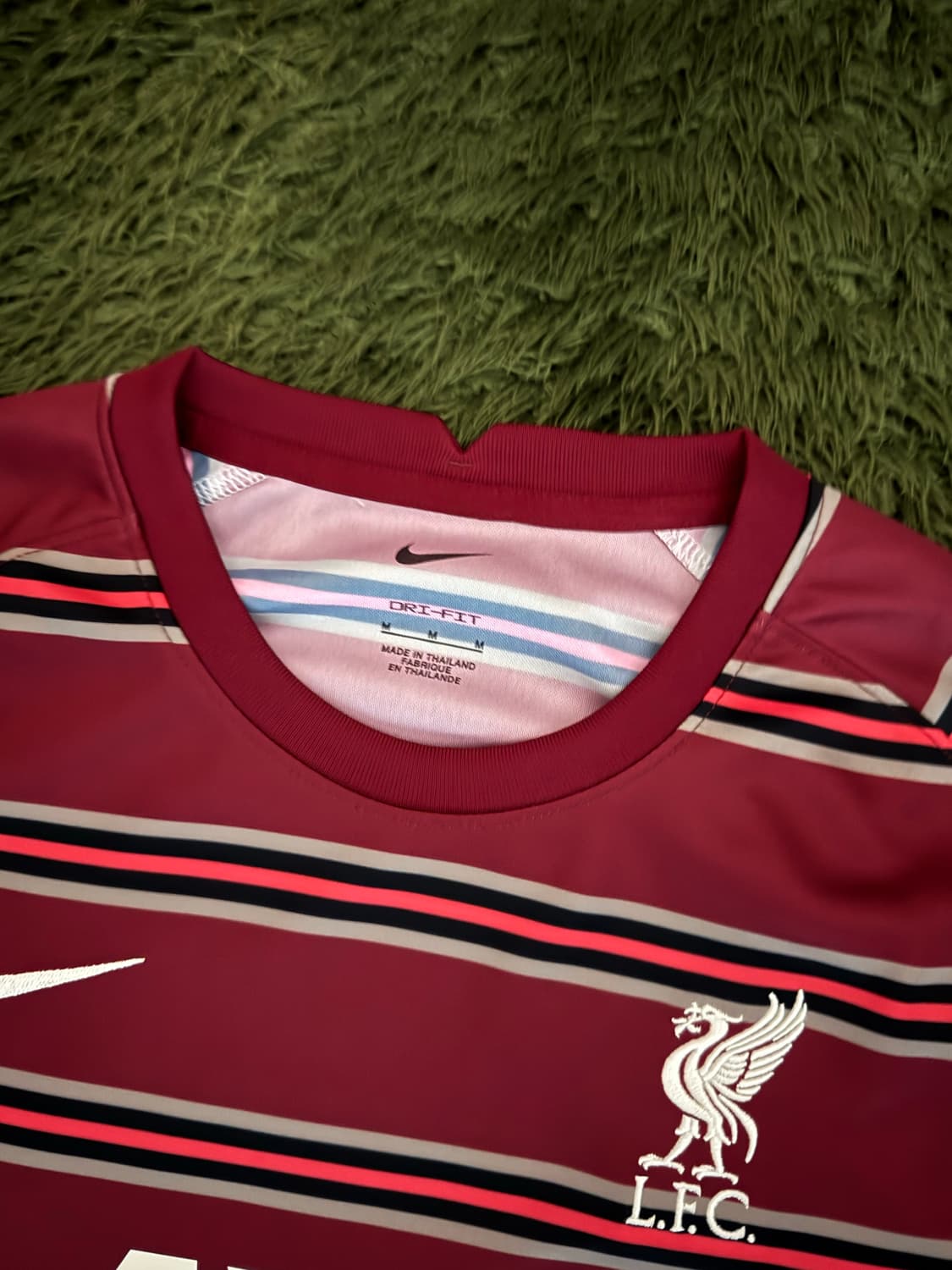 [S,M] 나이키 리버풀 FC 스트라이프 숏슬리브 저지 유니폼 상품이미지3
