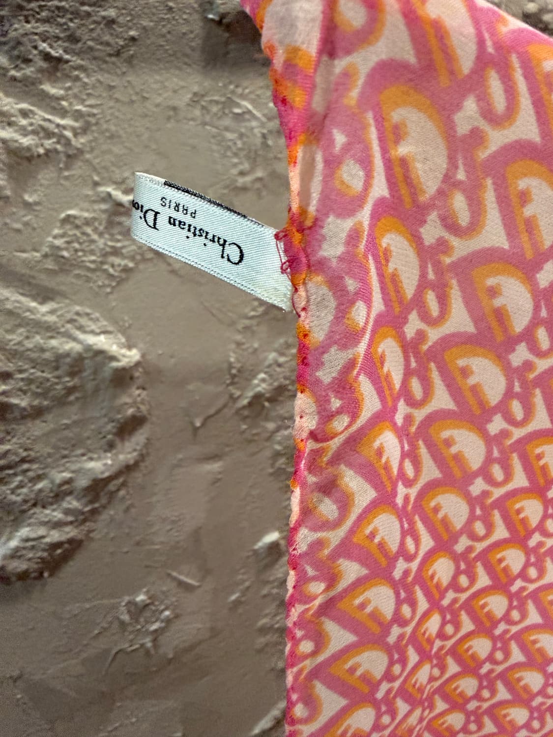 크리스찬 디올 CHRISTIAN DIOR 트로터 실크 스카프 핑크 상품이미지5