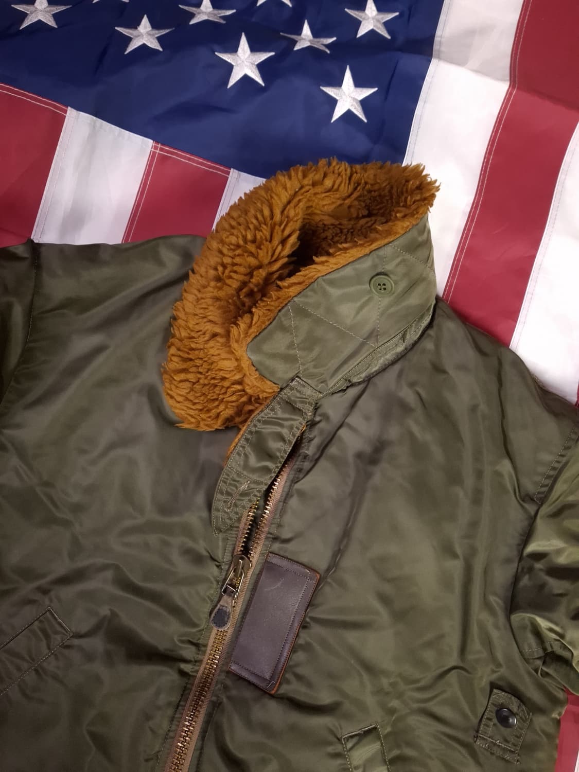 오리지날 캡클로딩사 미공군 B-15D 울파일 항공자켓 상품이미지3