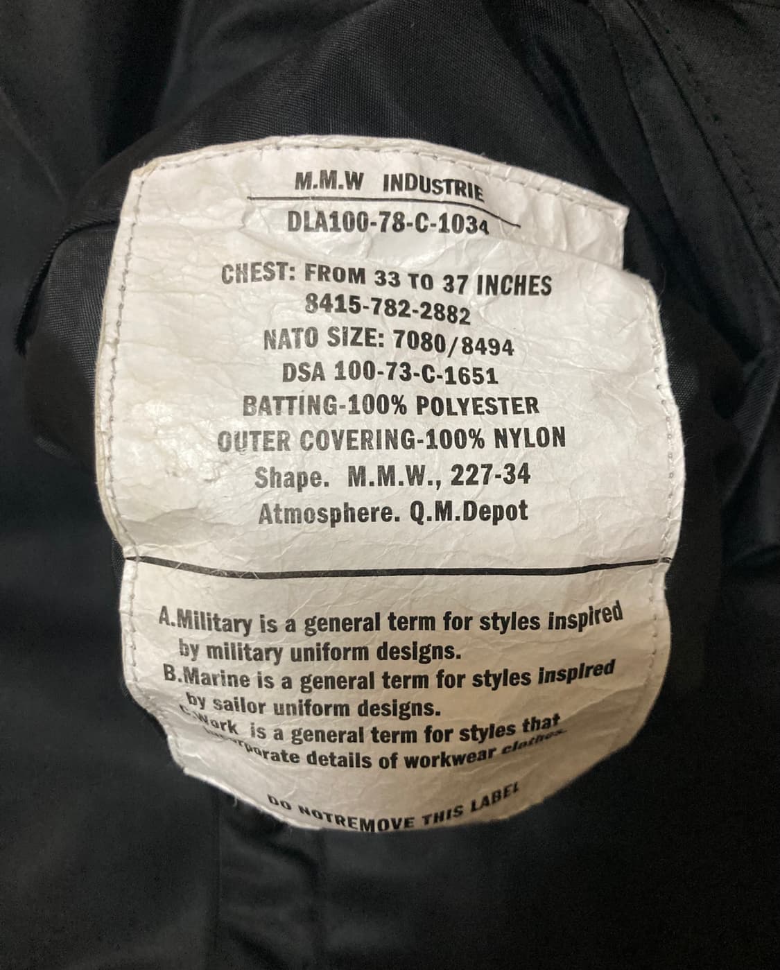 프릭스스토어 ma-1 항공 점퍼 S 상품이미지3