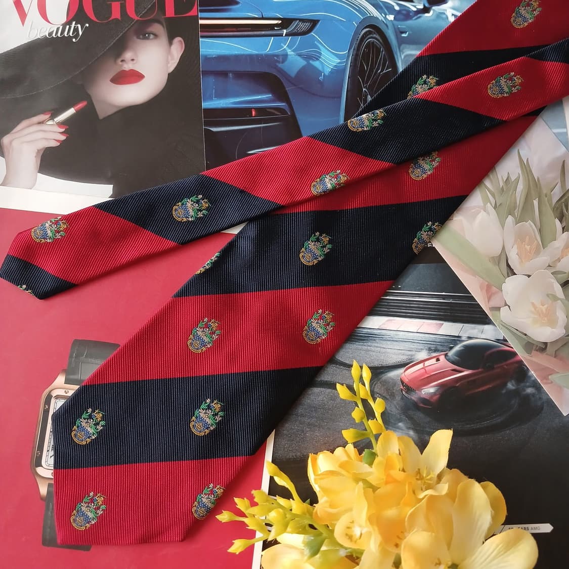 아쿠아스큐텀 실크 스트라이프 넥타이 9.7cm A등급 A18921
 상품이미지3