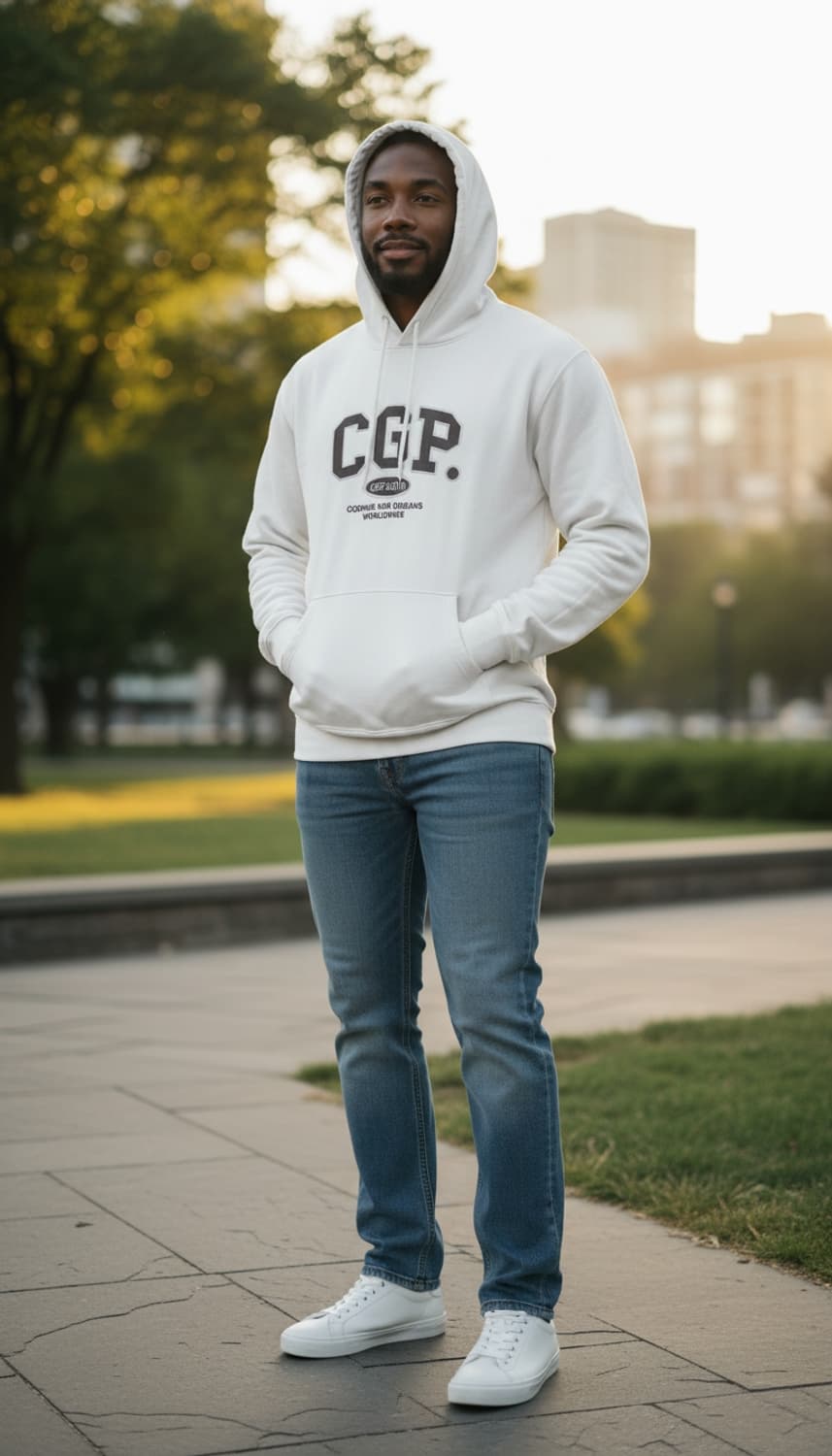 코드그라피 CGP 화이트 후드티 M 상품이미지1