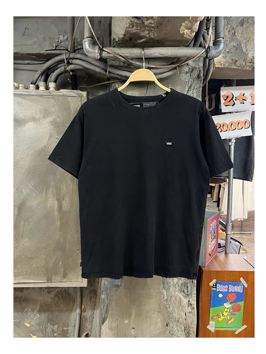 반스 베이직 반팔티 블랙 M #csz4078 상품이미지1