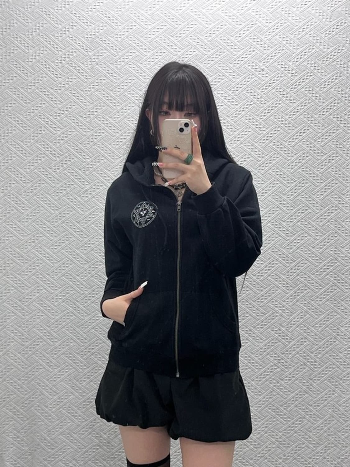 미스치프 스트릿 펑크 힙합 고딕 후드집업 FREE C10381 상품이미지2