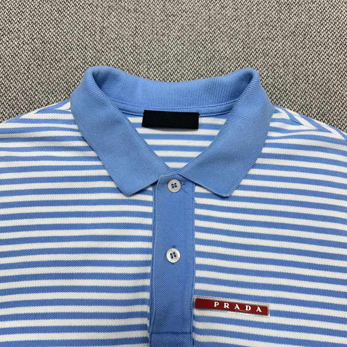 프라다 체스트로고 스트라이프 카라티(S) 상품이미지2