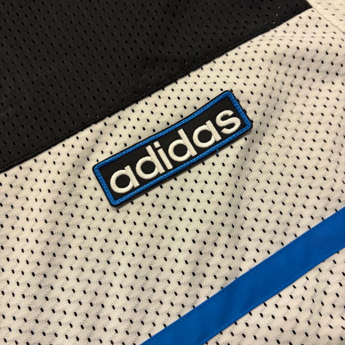 [XL] 아디다스 블랙/화이트/블루 메쉬 반팔티 B229 상품이미지7