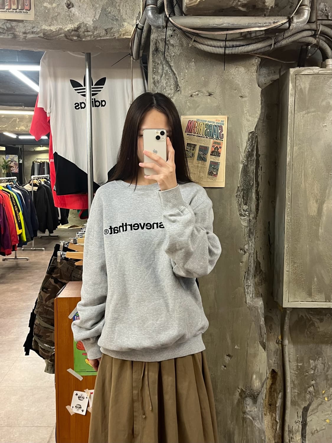 디스이즈네버뎃 맨투맨 그레이 M #csz1261 상품이미지2
