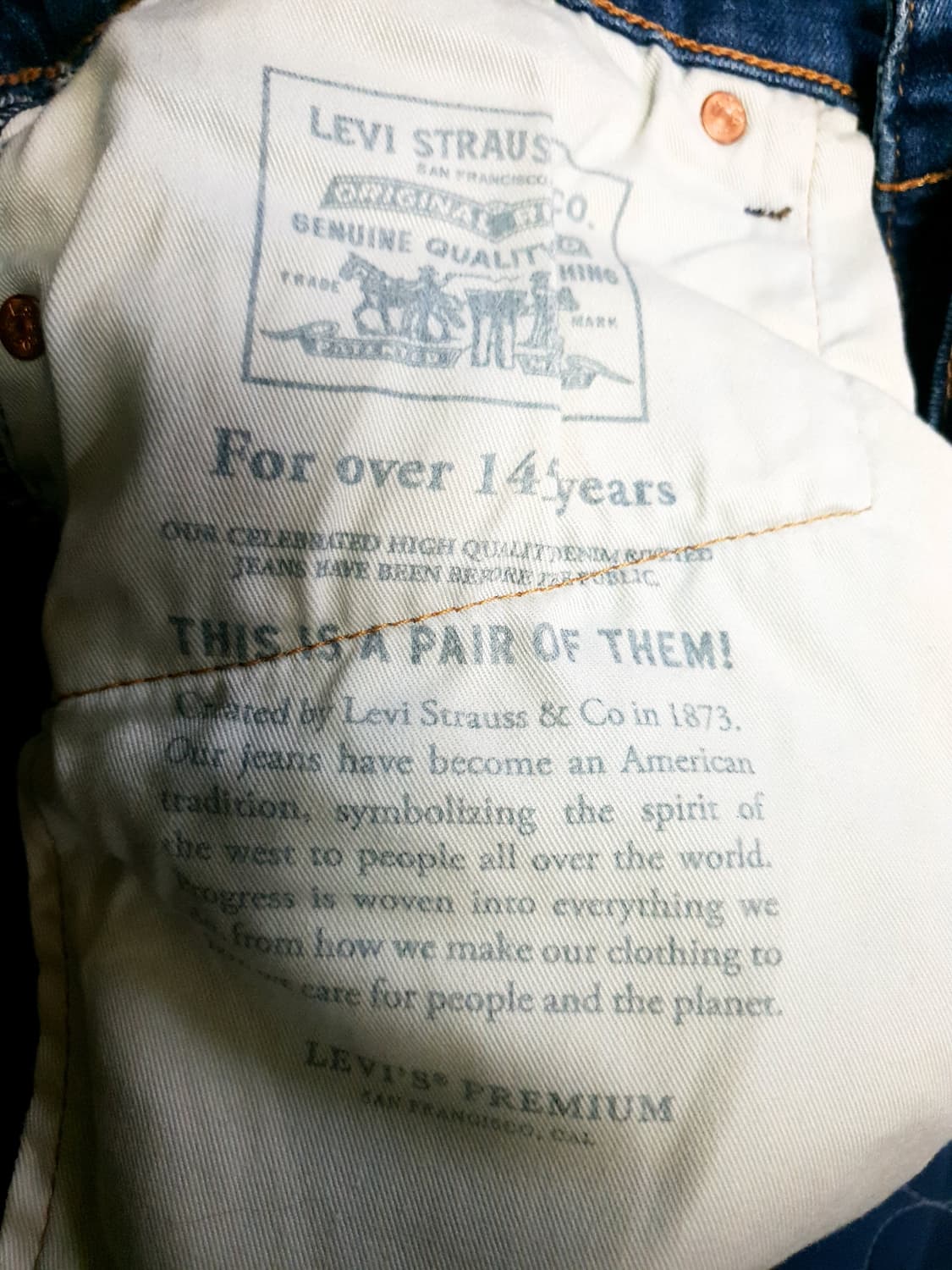 리바이스 502 빅E 테이퍼드 프리미엄 워싱 스트레치 데님팬츠 (30) 상품이미지6