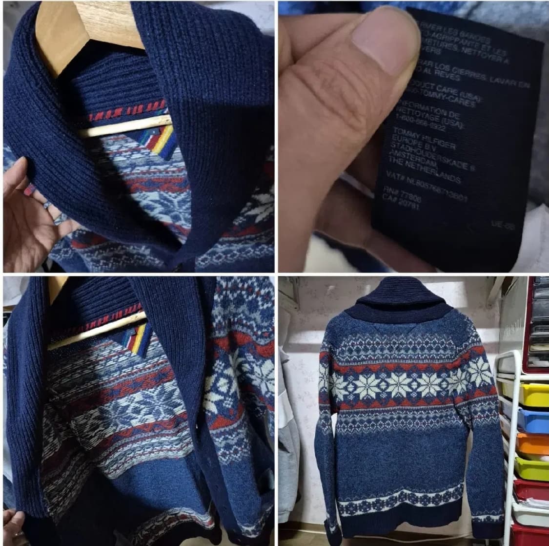 타미 M 스웨터 노르딕 가디건 희긔 빈티지 아우터 상품이미지4