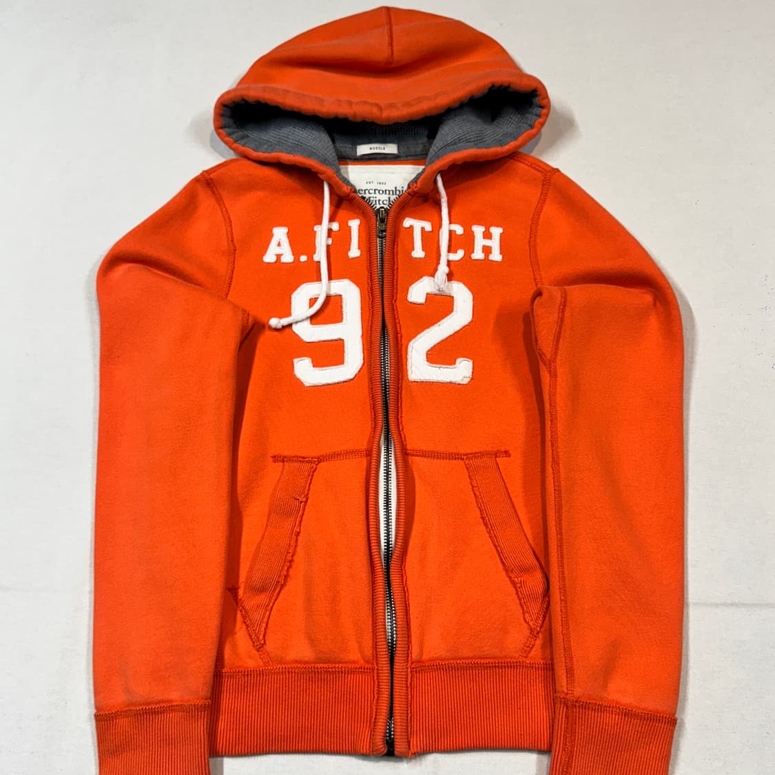 S) 아베크롬비 후드집업 주황 오렌지 상품이미지2