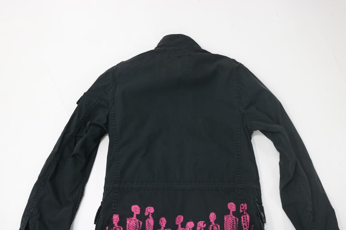 히스테릭글래머 빈티지 핑크 스켈레톤 아트워크 M-65 필드 자켓 상품이미지4