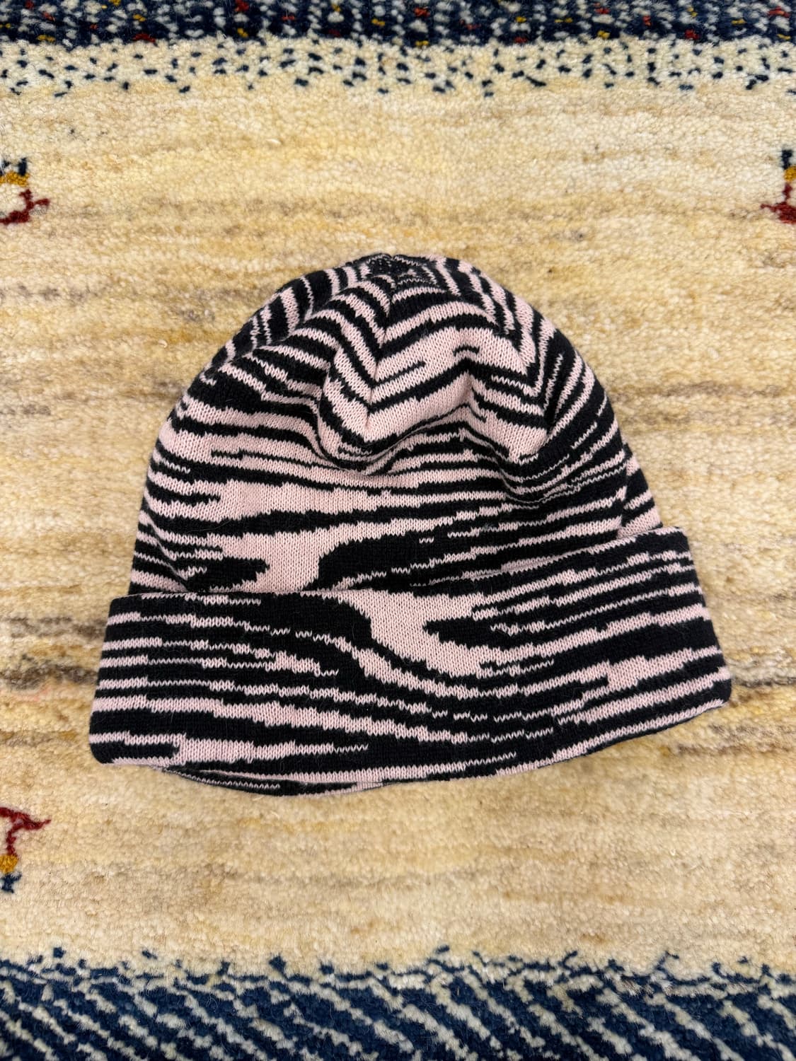 빈티지 지브라 패턴 비니 상품이미지1