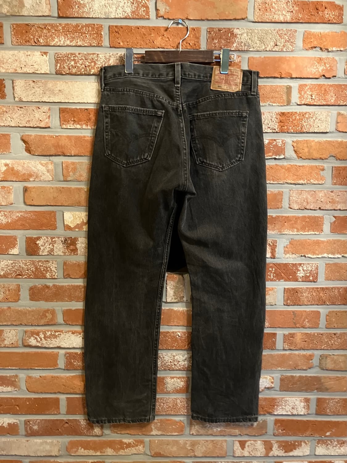 USA 빈티지 리바이스 501 0660 블랙진 흑청 데님 팬츠 상품이미지5