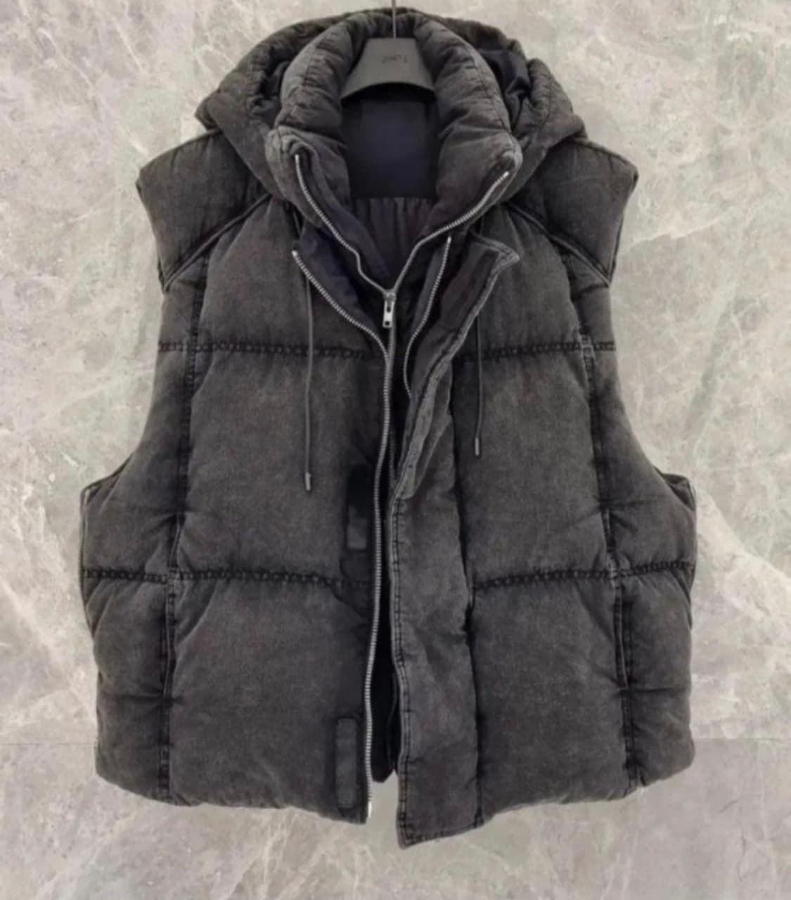 준지 다운 데님 베스트 패딩조끼 48 새상품 상품이미지1