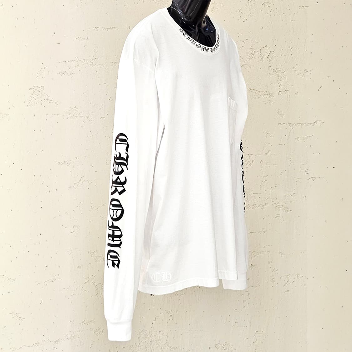 [XXL] 크롬하츠 넥 레터링 롱슬리브 화이트 B1213C138 상품이미지2