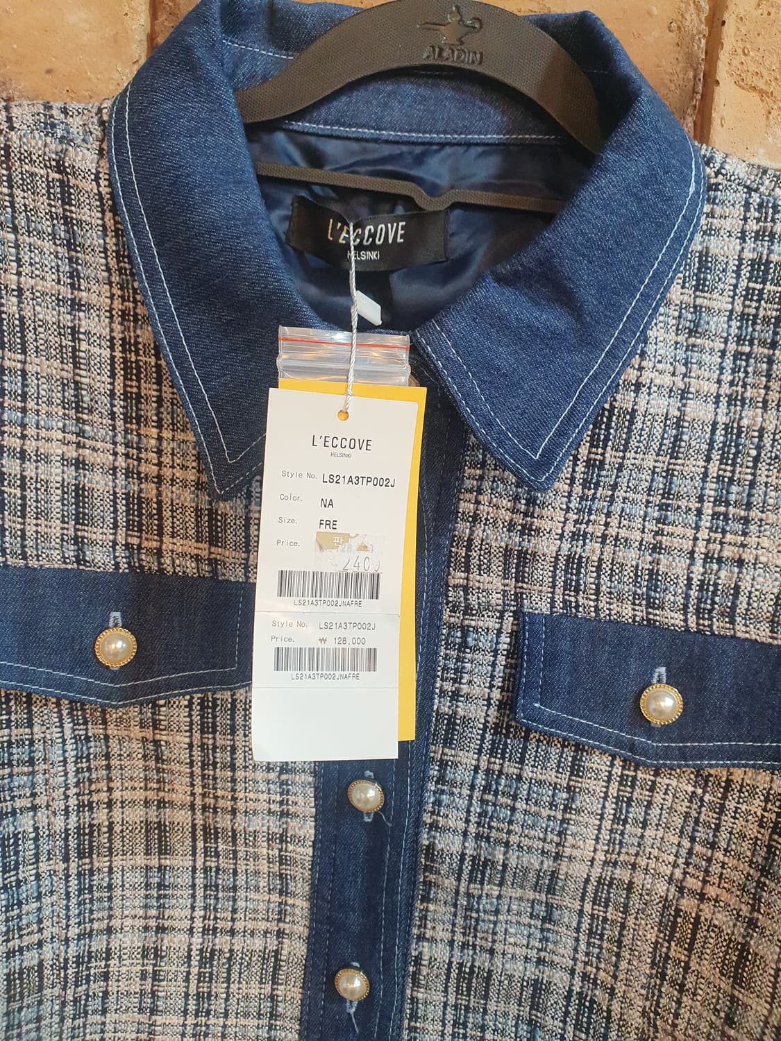 새상품)L'ECCOVE 트위드 데님 투피스 FRE 상품이미지3