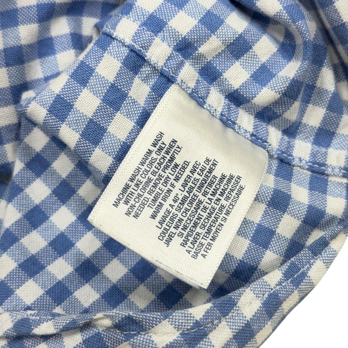 폴로 랄프로렌 포니 체크 반팔 셔츠 남방 블루 XL 상품이미지5