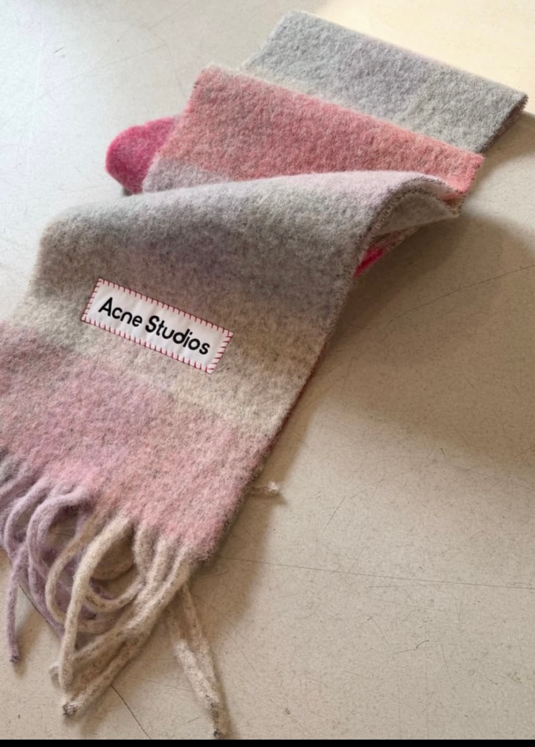 아크네 스튜디오 체크 알파카 모헤어 울머플러 스카프 남여공용 상품이미지9