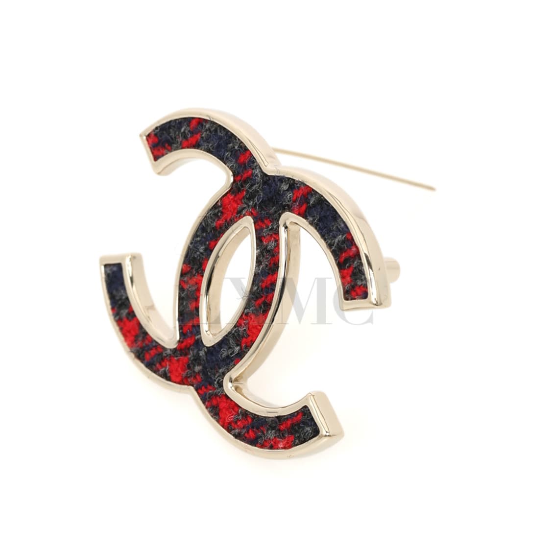 샤넬 브로치 CC 로고 브롯치 레드 트위드 브로치 펜던트 상품이미지5