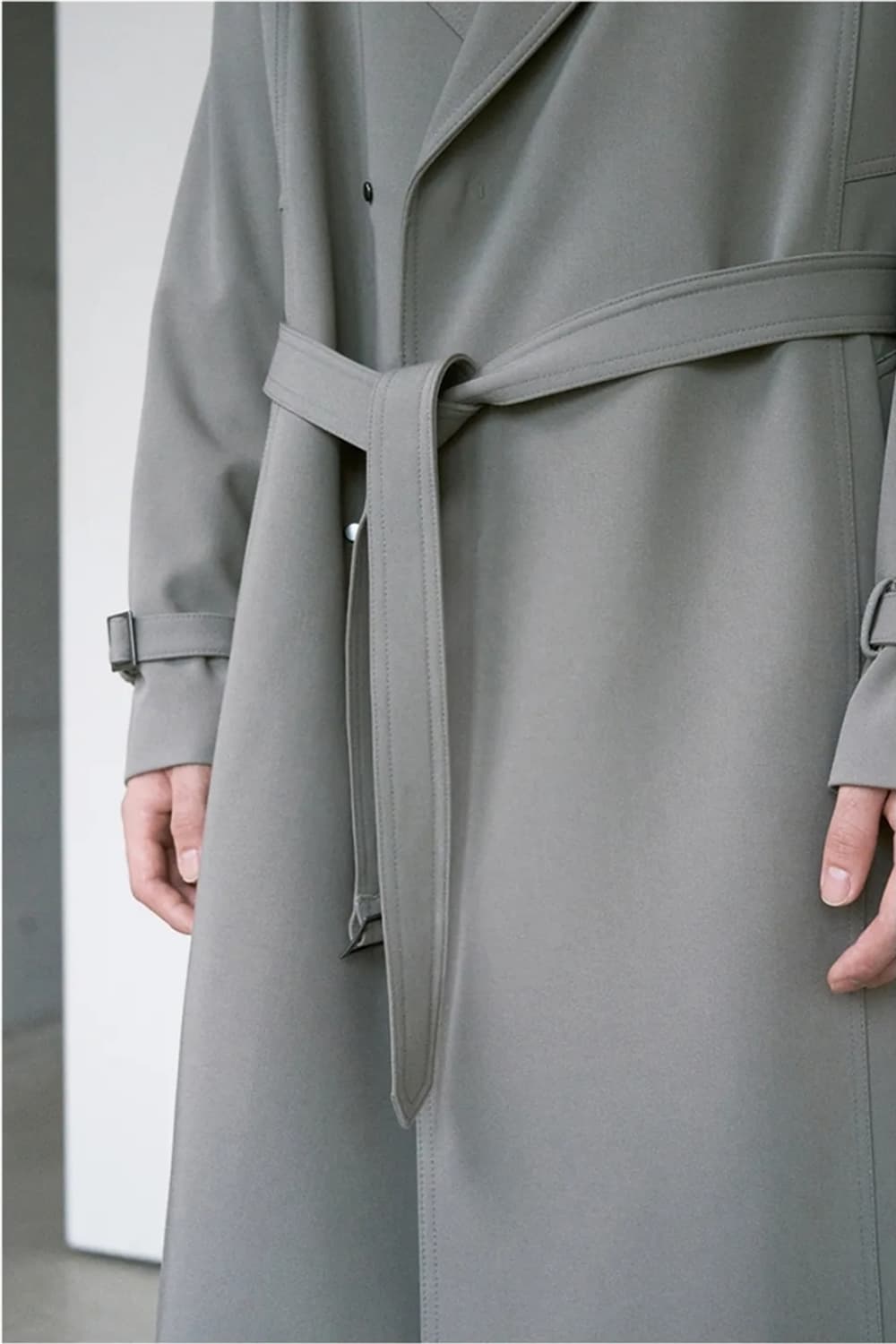 미나브 울 블랜디드 로브 트렌치 코트 새상품 상품이미지4