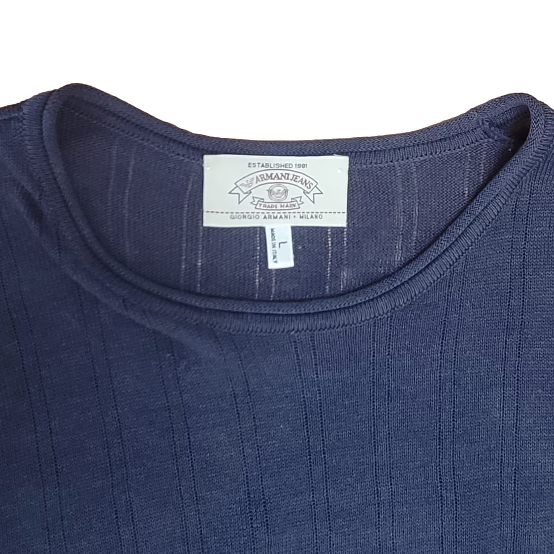 아르마니 진 니트 네이비 l made in italy 상품이미지3