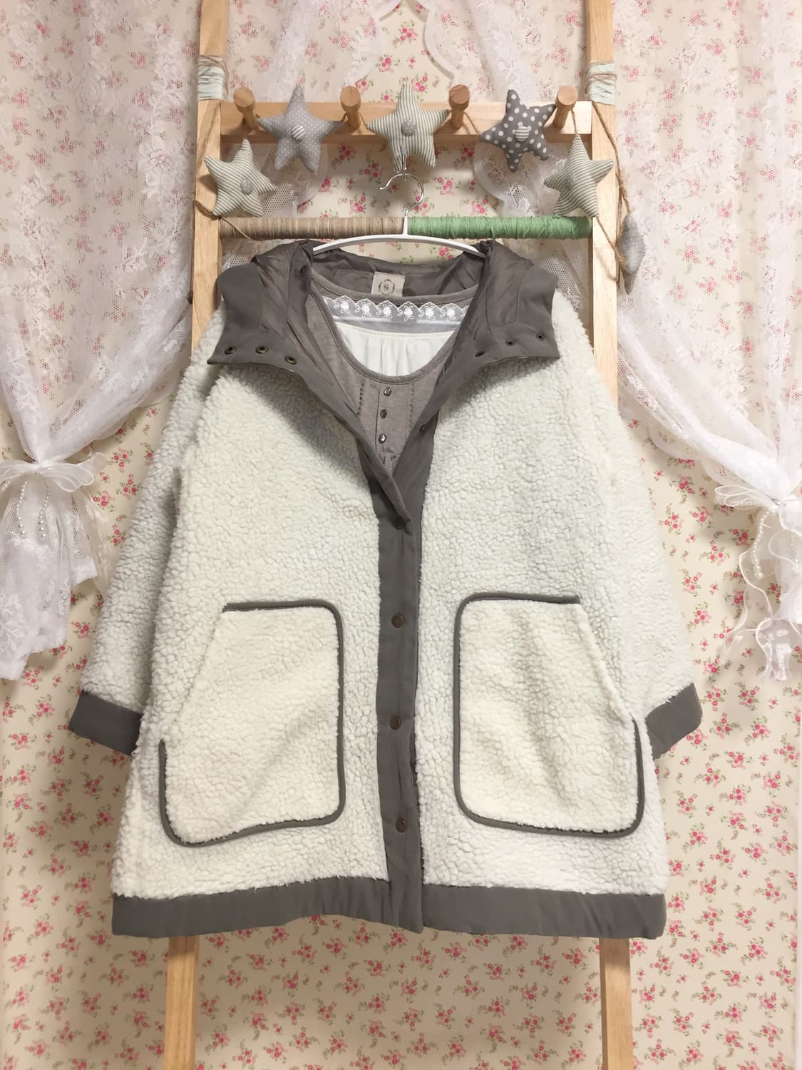 빈티지 모리걸 사만사모스 양털 자켓 상품이미지2