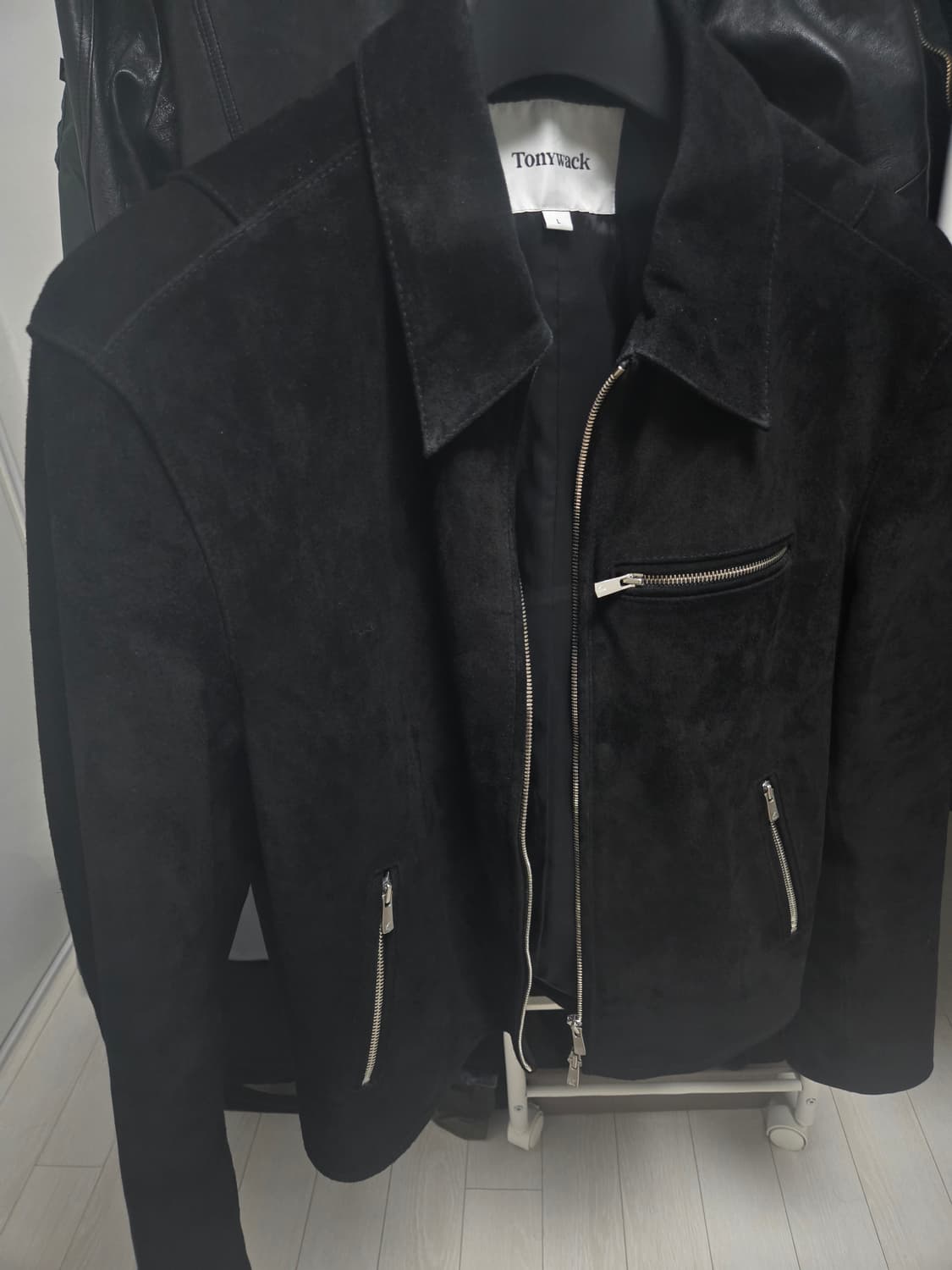 토니웩 스웨이드 집 블루종 블랙L 상품이미지3