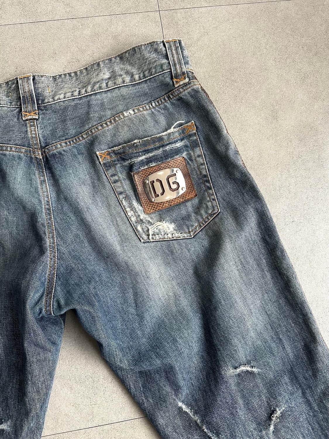 돌체앤가바나 파이톤 데님 새깅진 상품이미지6