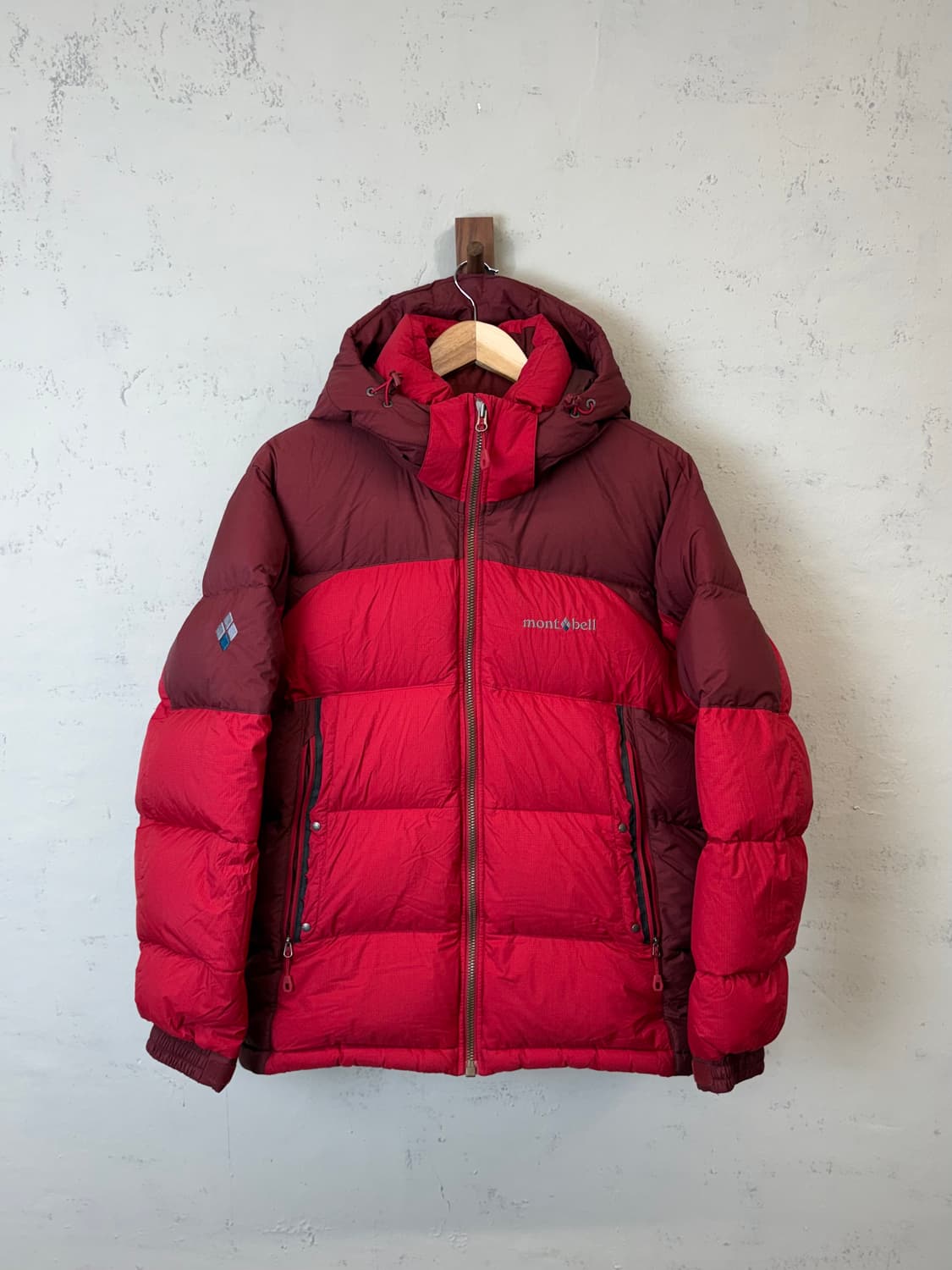 몽벨 헤비 구스다운 패딩 레드 상품이미지1