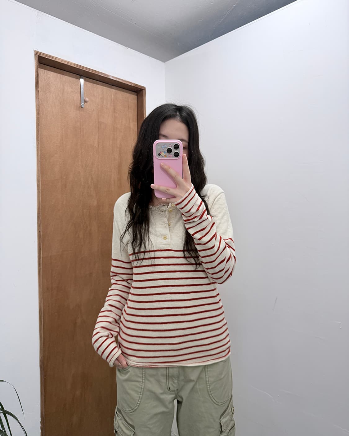 캐피탈 KAPITAL Border Henry Neck T-shirt 상품이미지1