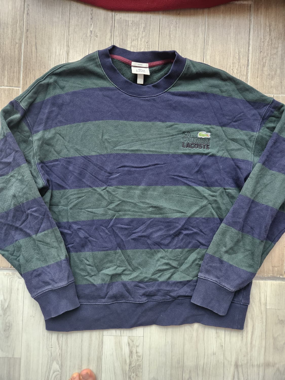 라코스테 스트라이프 맨투맨 L 상품이미지1