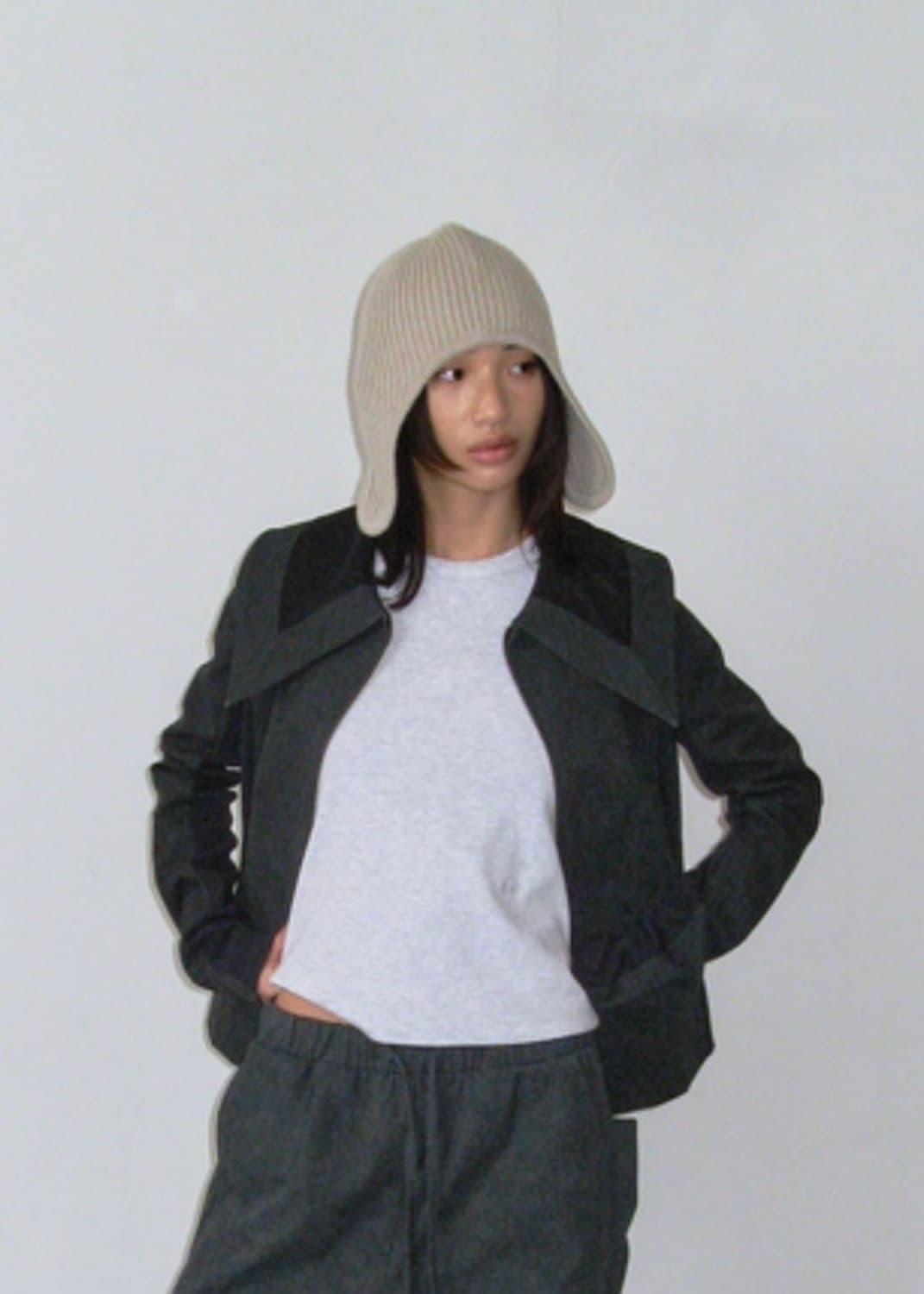 다이닛 BUNNY BEANIE IN BEIGE 버니 비니 마뗑킴 상품이미지1