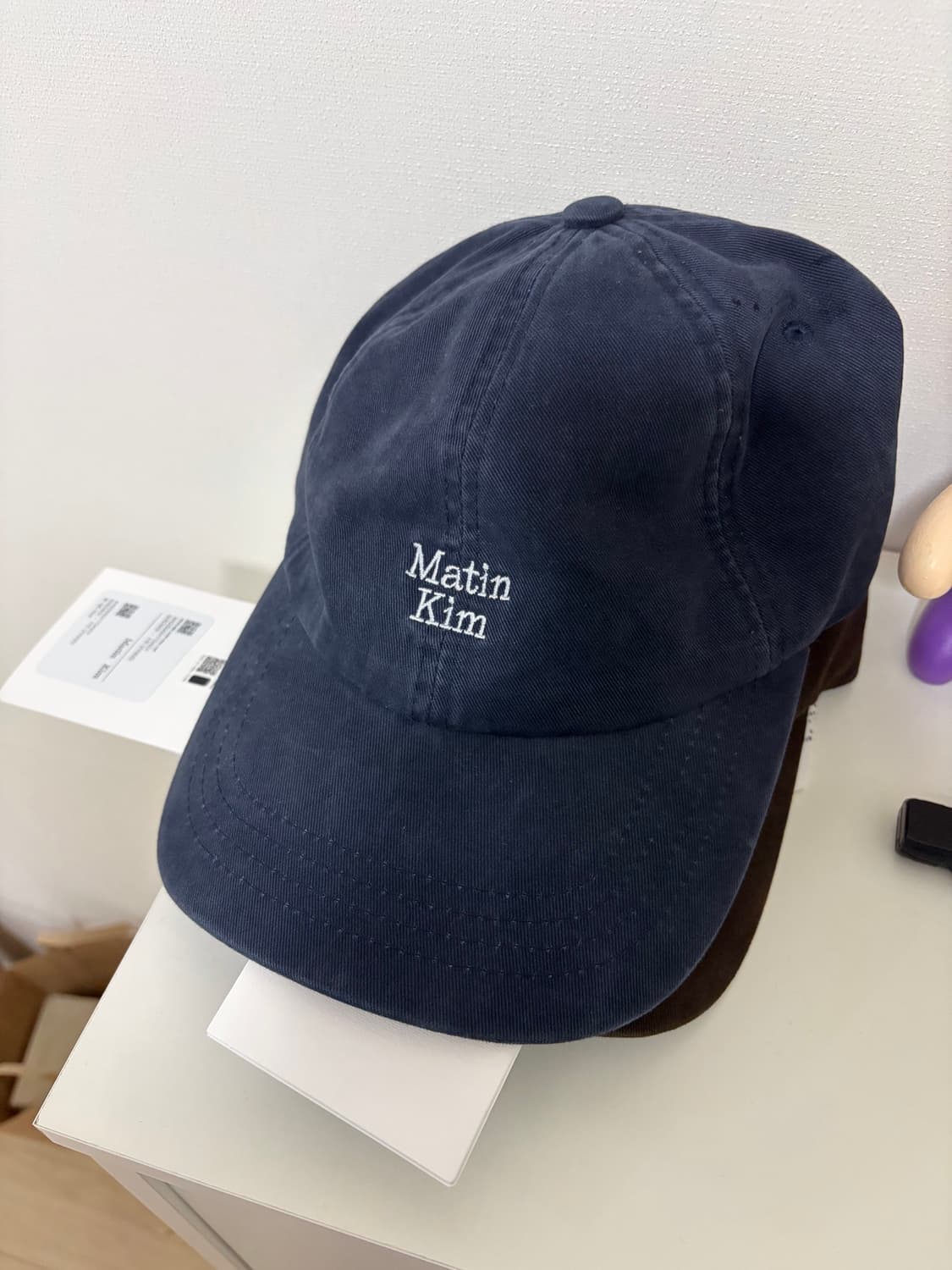 마뗑킴 빈티지워싱캡 볼캡 네이비 새상품 상품이미지1