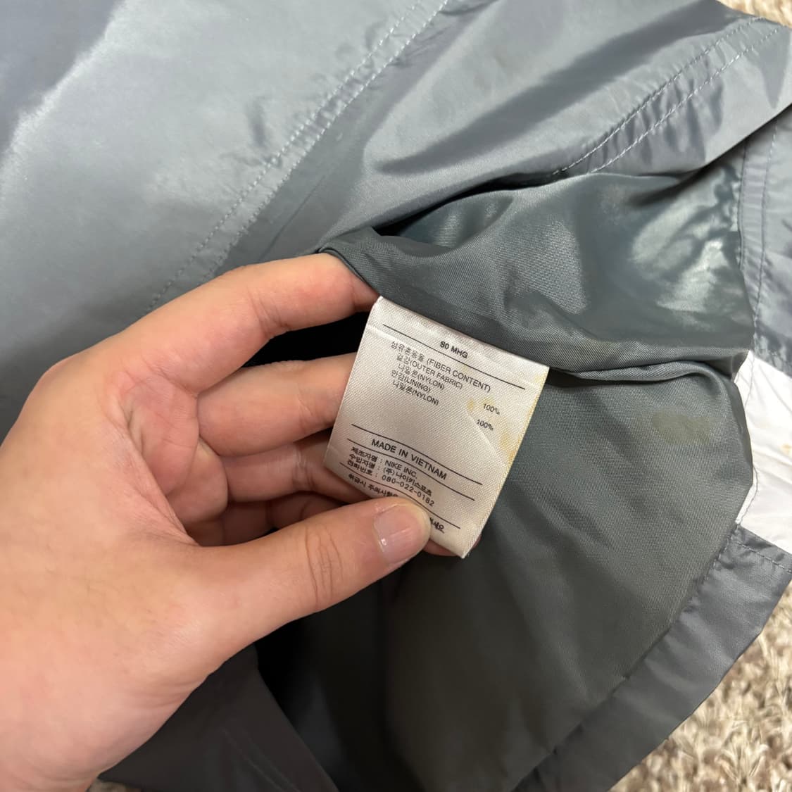 M-L 나이키 90s 그레이 아노락 반집업 바람막이 조끼 상품이미지5