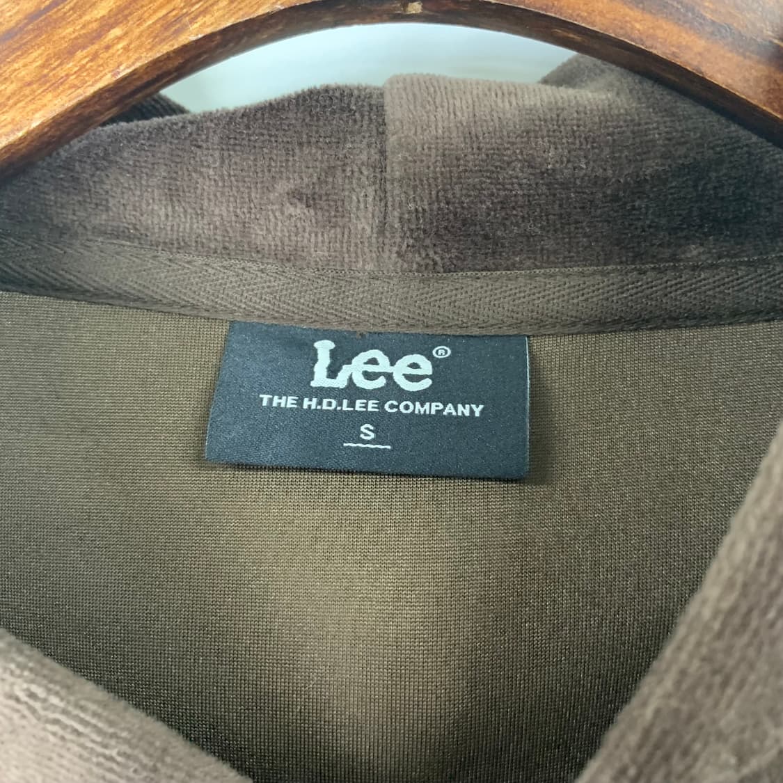 Lee 리 브라운 벨루어 후드티 상품이미지6