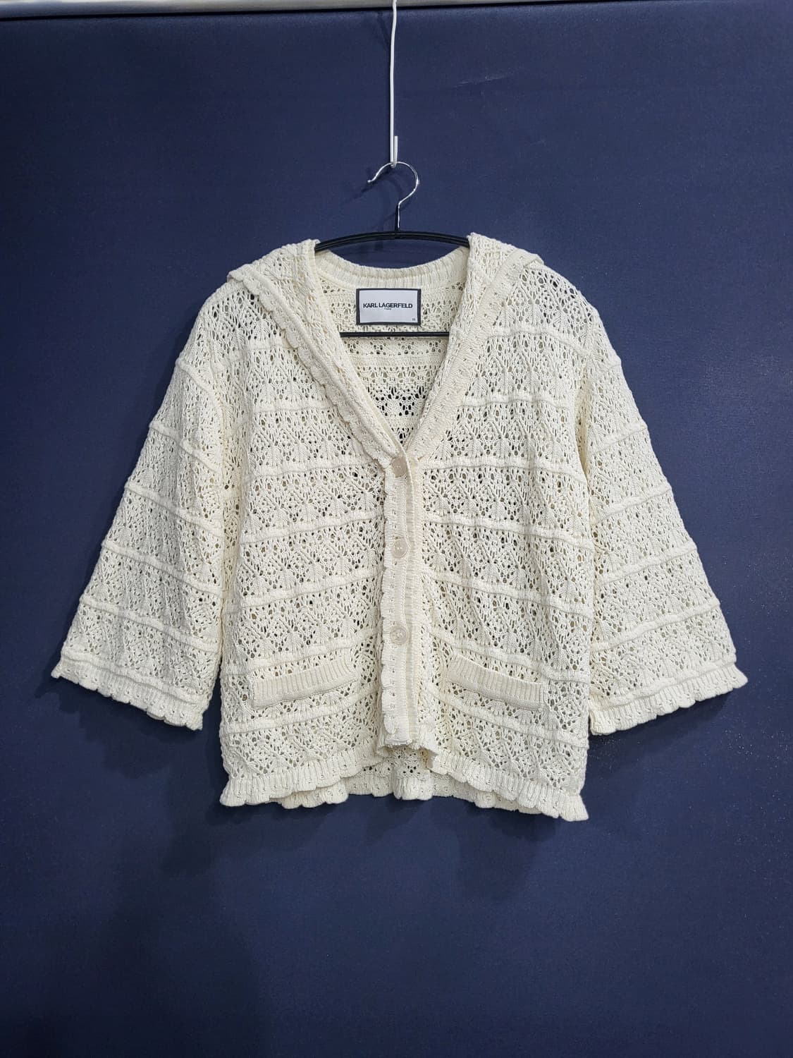 칼라거펠트 니트 코르셰 가디건 상품이미지1