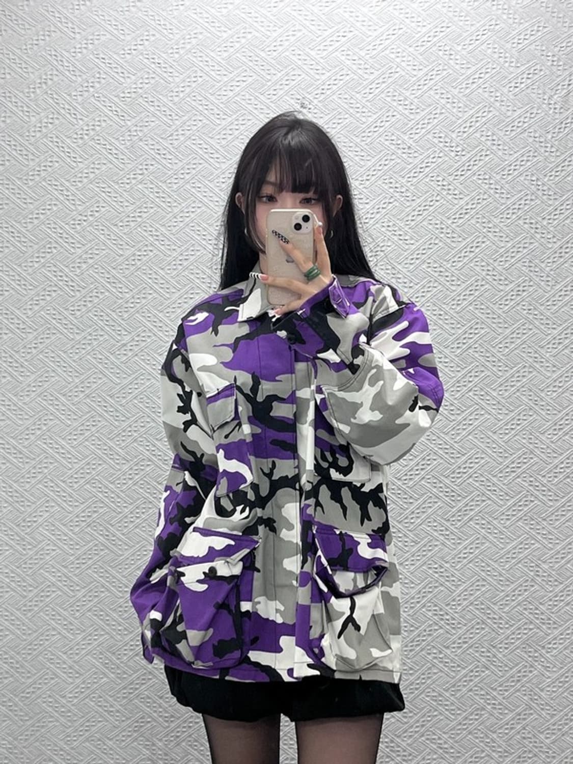 로스코 스트릿 밀리터리 BDU 퍼플 카모 워크 자켓 M C10668 상품이미지2